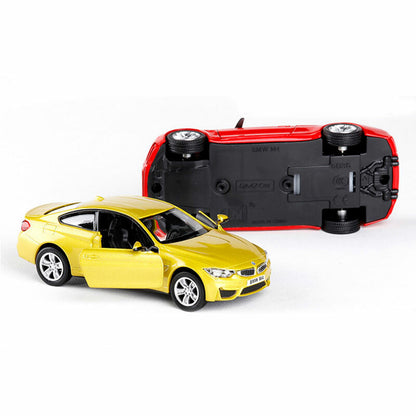 1/36 BMW M4 Model Car Diecast Toy Vehicle Toys for Boys Kids Gifts Doors Open