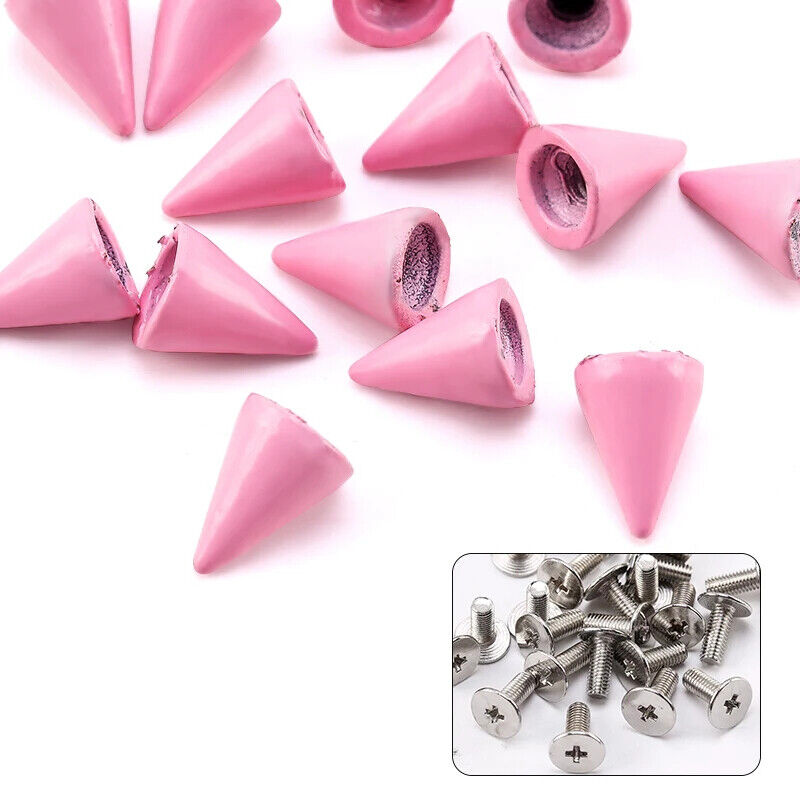 Studs & Spikes 25Pcs Punk Buttons Rivets Set DIY Craft Clothes Garment Screwback