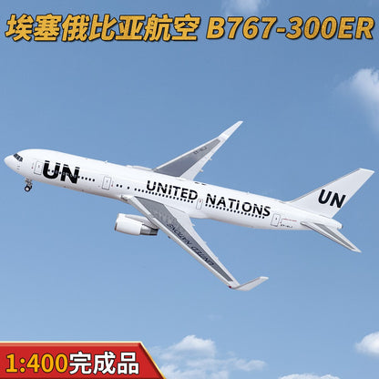 1:400 HAHA UNITED NATIONS BOEING 767-300ER Passenger Airplane Diecast Model