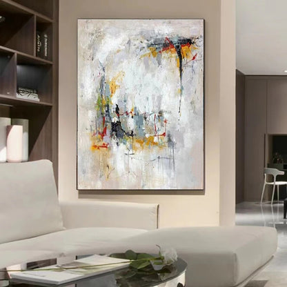 Abstract Art Oil Painting Handmade Artwork Thick Texture Knife Painting Modern