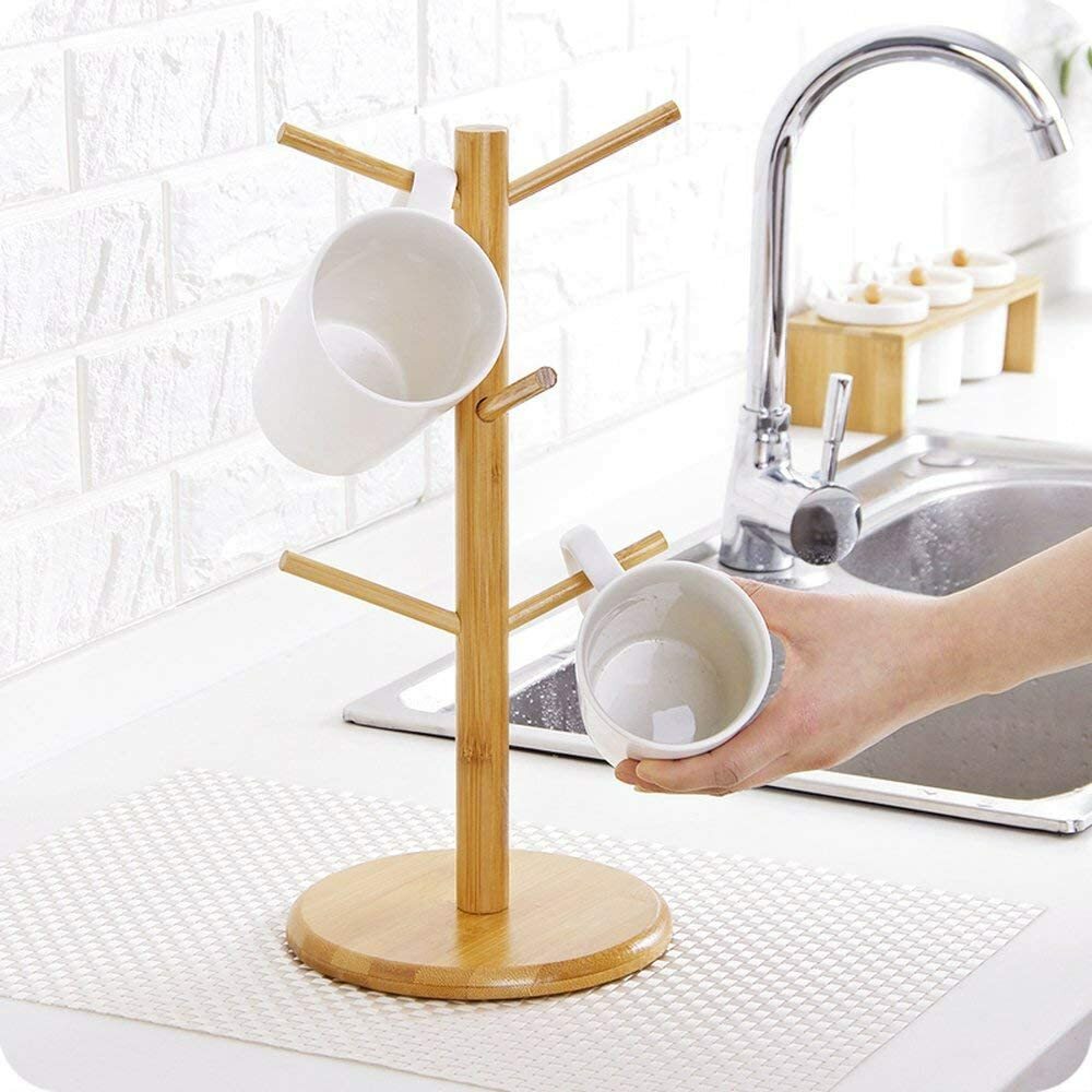 Kitchen Tree Holder Coffee Cup Tea Drying Rack Stand Storage Organizer