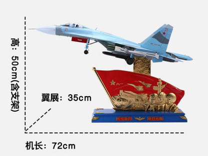 1:32 72CM Sukhoi SU-27 Fighter Plane Aircraft Diecast Military Airplane Model