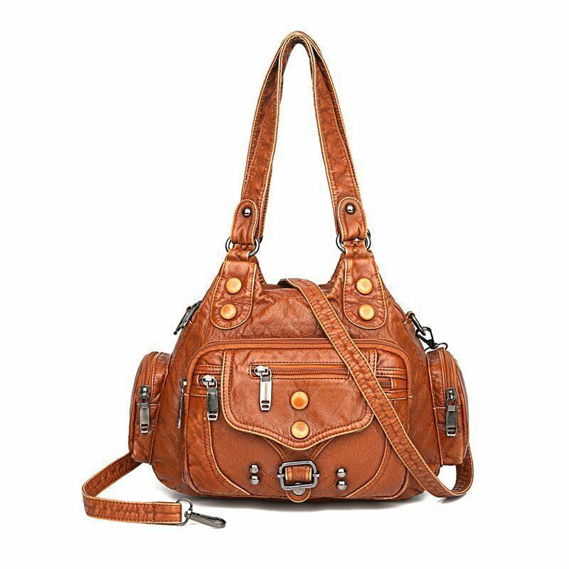 leather stitching shoulder bag bag elegant handbag women bag