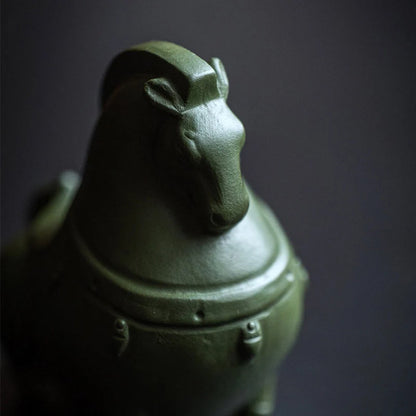 Purple Clay Tea Pets Horse Tea Statue for Home Decor