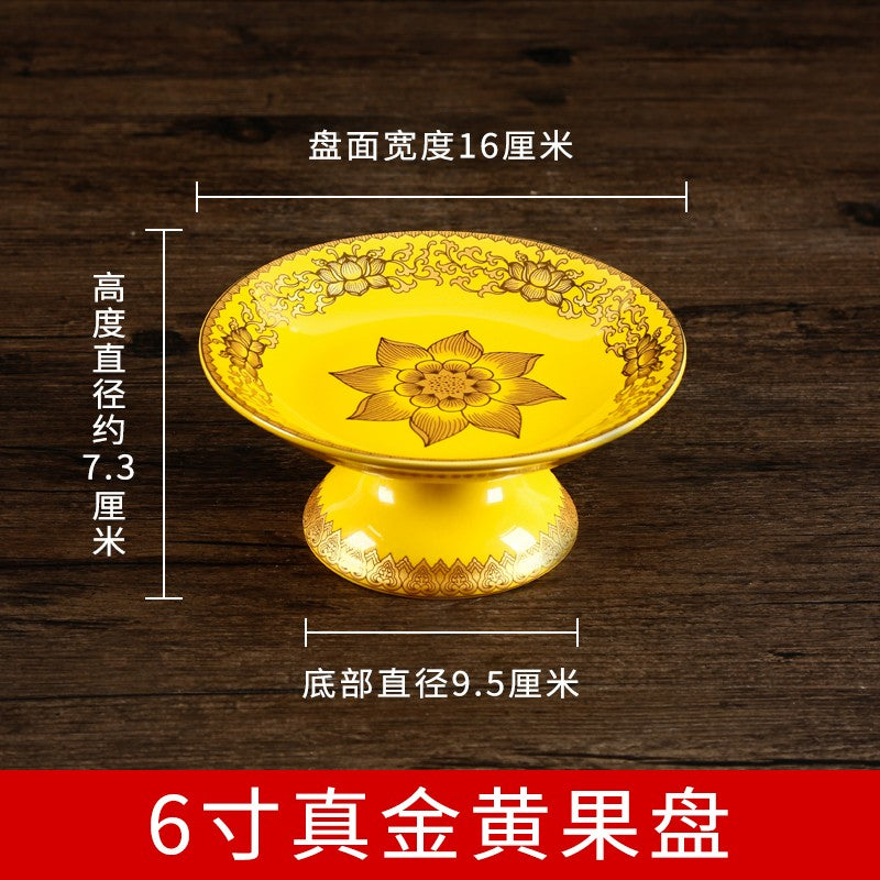 Offering Buddha Fruit Plate Household Buddhist Halls Offering Plates Wealth Gods
