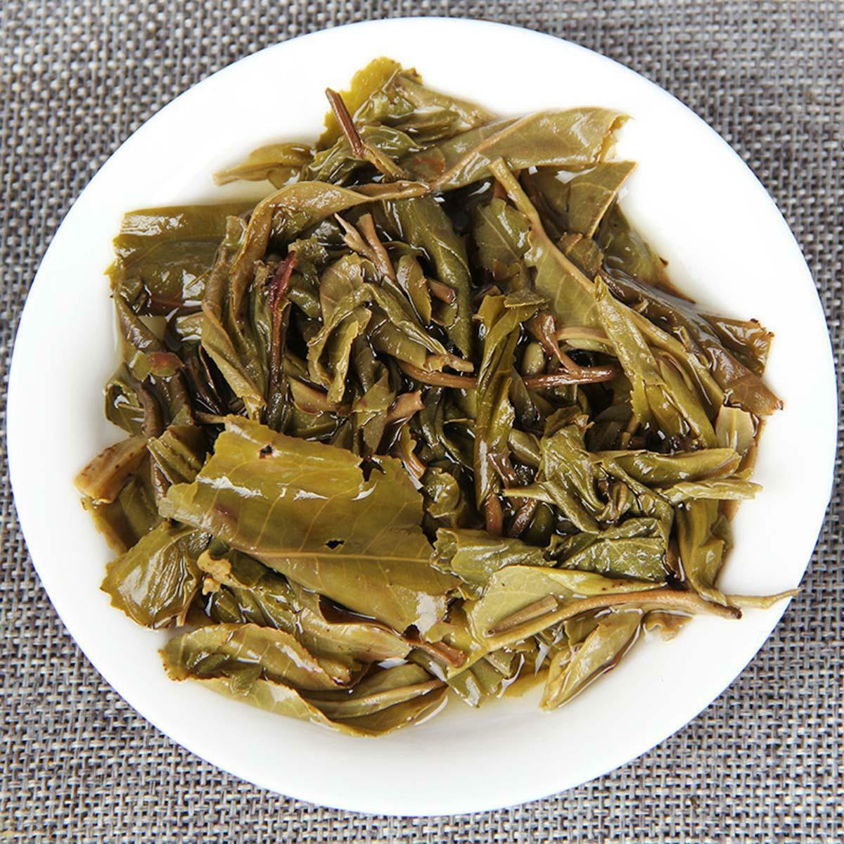 500g Puerh Cha Tea Brick Golden Leaf Bingdao Ancient Tree Candy Sweet Tea Yunnan
