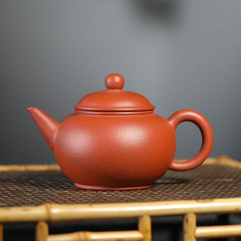 Handmade Tea Pot Shuiping Level Pot Marked 7 Infuser Holes Real Yixing Zhu Clay
