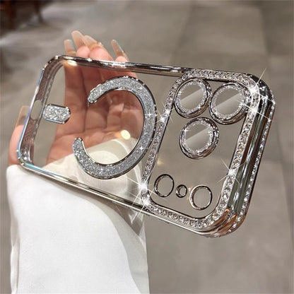 Luxury Glitter Magnetic Clear Case for iPhone 17/16/15/14 Pro Max Plus 7 color