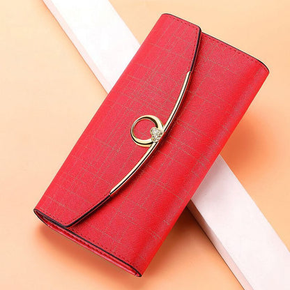 Wallets Genuine Leather Purse Long Elegant Money Bag Card Coin Holder 19*10*4 CM