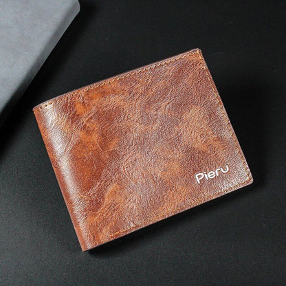 Leather Short Slim Wallet Business Purse Credit Card Holder Wallet Money Bag 1PC