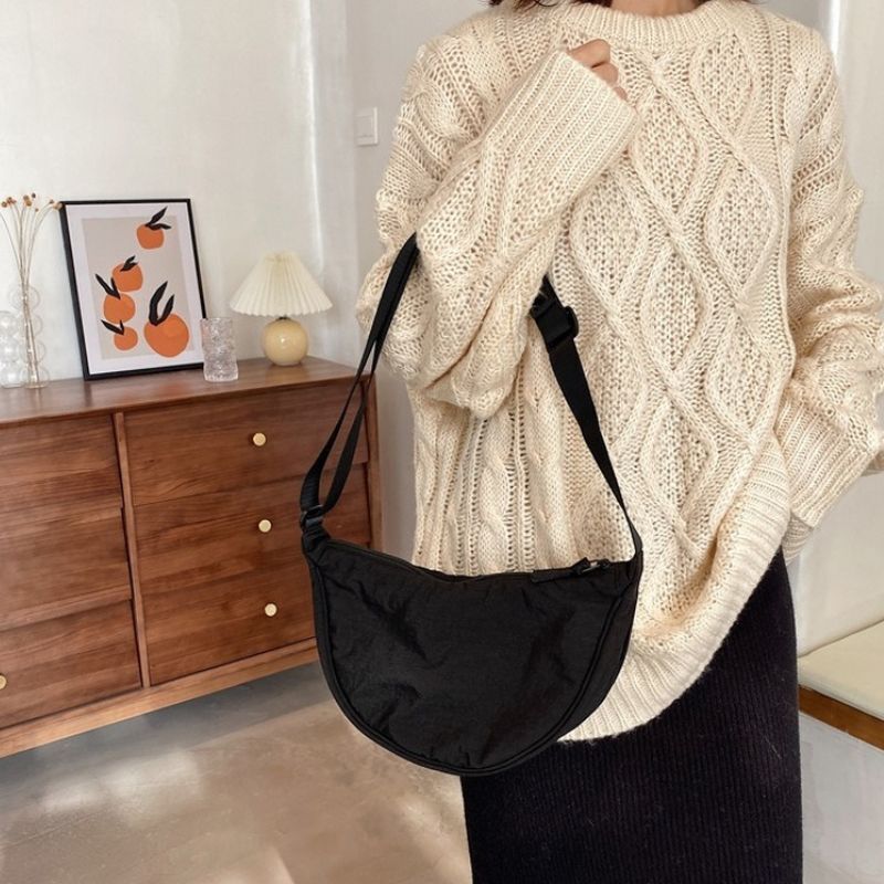 Nylon Crossbody Bag Shoulder Bags Large Tote Bags Zipper Student Travel Shopper