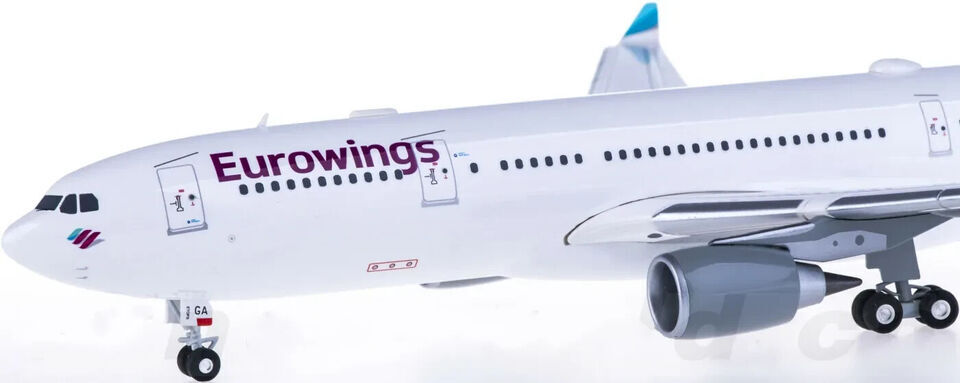 1:200 30CM Herpa Eurowings AIRBUS A330-200 Passenger Airplane ABS Plastic Model