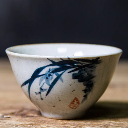 Ceramic Tea Cup, Chinese Handmade Retro Tea Cup, Kung Fu Tea Set, Master Cup