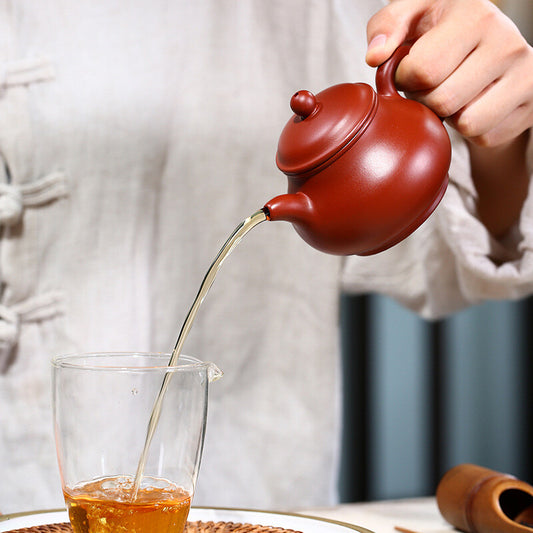 Collect Chinese Yixing Zisha Pottery Clovershrub Clay 200ML 7 Hole Teapot 潘壶