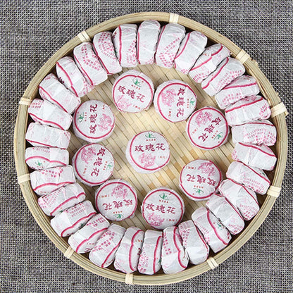 Mini Tuo Tea Rose Ripe Puerh Tea Chinese Yunnan Cooked Black Tea Health benefit