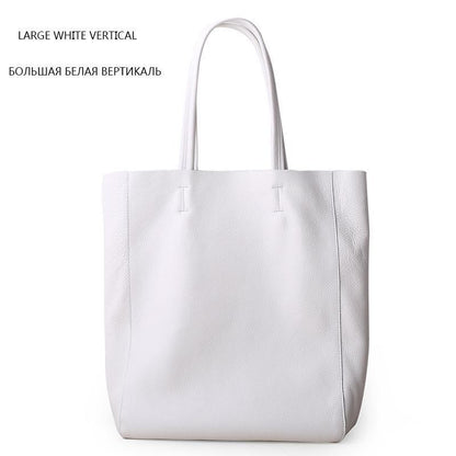 Genuine Leather Bag Big Tote Cowhide Handbag Shoulder Purse 32*11*40/28*10*34 CM