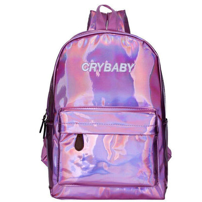 Hip Bag Girl's Women Backpack Shoulder Bag PU Leather School Rucksack Street