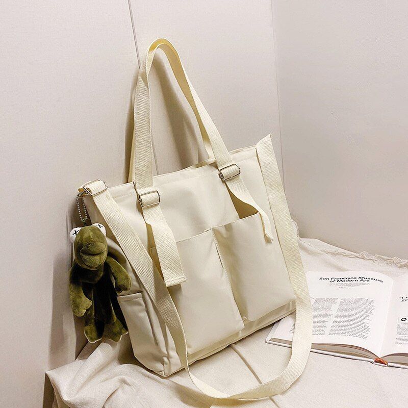 Large Handbag Shoulder Bag Waterproof Nylon Purse Canvas Crossbody 36*10*34 CM
