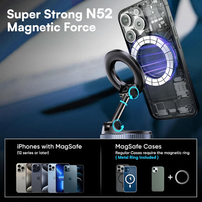 2026 Model Magnetic Car Phone Holder – Strong Suction Cup Car Mount for Iphone &