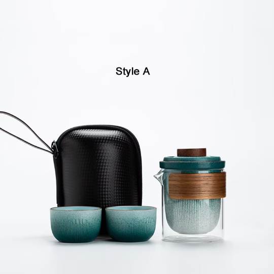 Ceramic Teapot Tea Cup Portable Travel Tea Set