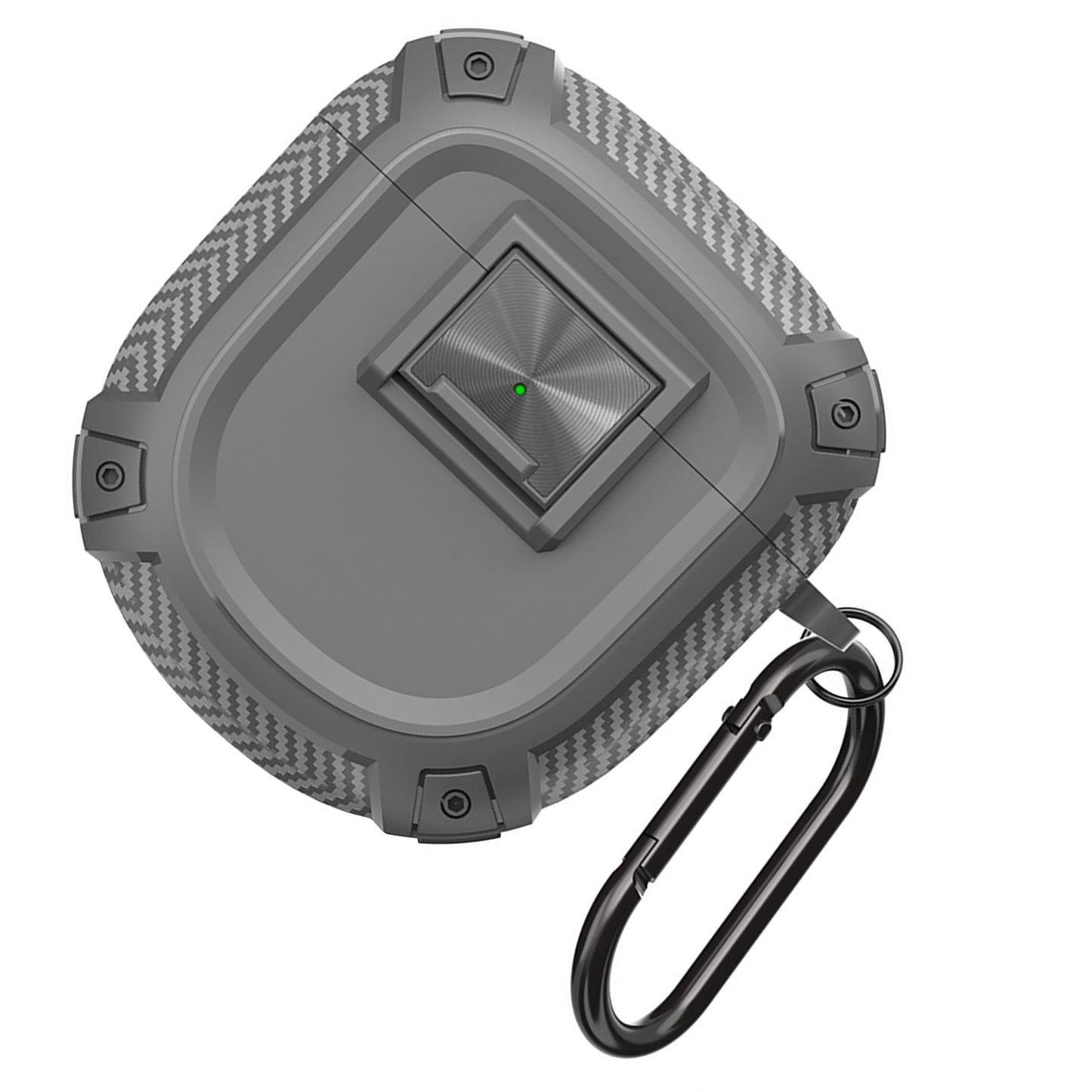 Grey Shockproof Case Cover w/ Carabiner For Bose QuietComfort Earbuds II/Ultra a