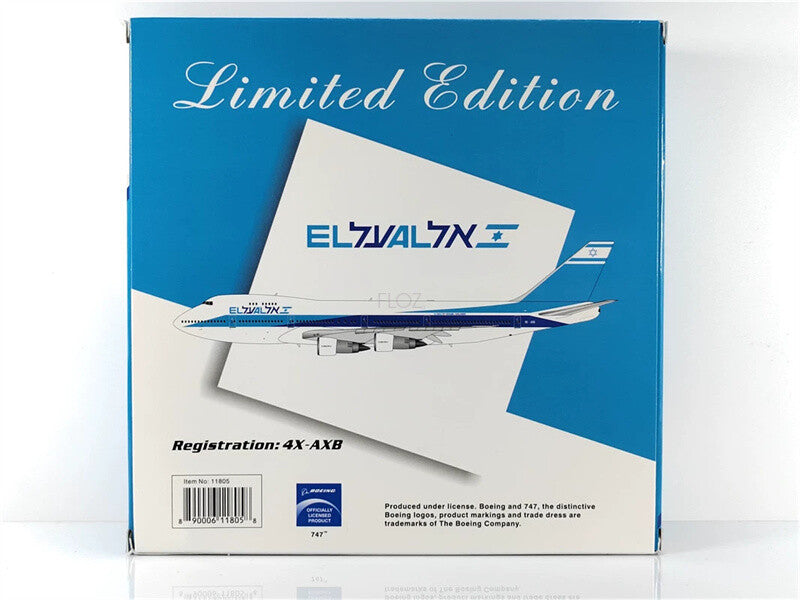 Phoenix EL AL for Boeing B747-200 4X-AXB Limited Edition 1/400 Aircraft Model