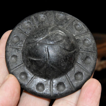 Old Hongshan Culture Meteorite Magnetite UFO Alien Carving Collectible