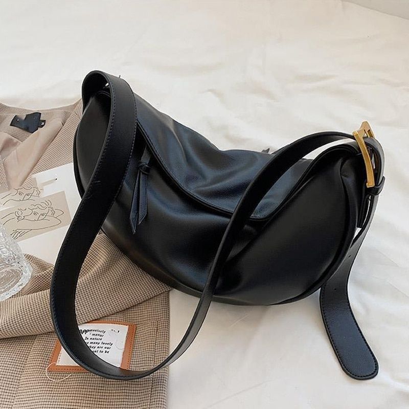 Vintage Crossbody Bag Large Handbag Soft Shoulder Purse Travelling 38*9*18 CM