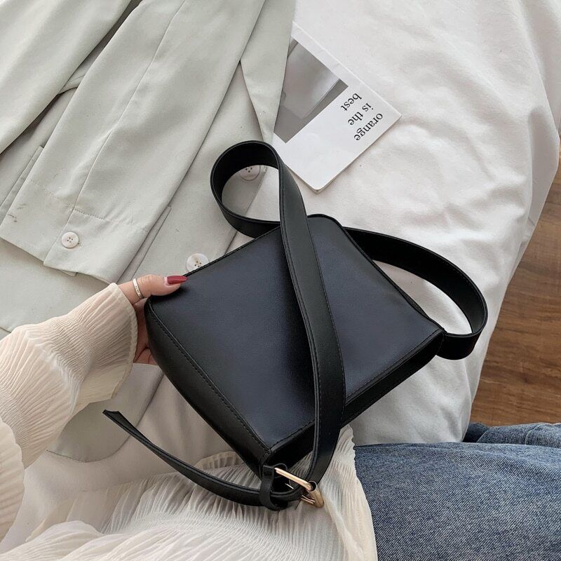 PU Leather Bucket Bags Women Crossbody Shoulder Bags Handbags Women's