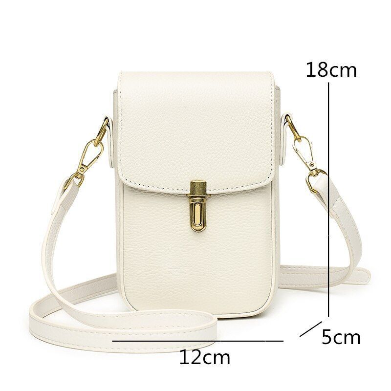 Genuine Leather Bag Mini Messenger Bag Handbag Purse Small Shoulder Purse Cotton