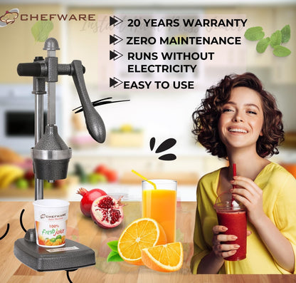 Manual Fruit Juicer Commercial Grade Citrus Orange Lemon Juice Squeezer Machine