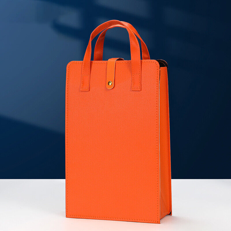 Red Wine Bag Exquisite Gift Oxes Portable PU Leather Bag Handle Champagne Bag
