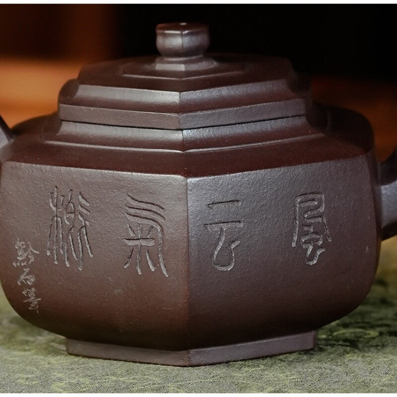 Chinese Real Yixing Zisha Teapot Zi Ni Purple Grit Pot Full Handmade Orignal Ore