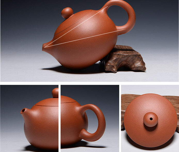 3.4 oz marked tea pot handmade xishi pot authentic yixing zisha kungfu tea pot