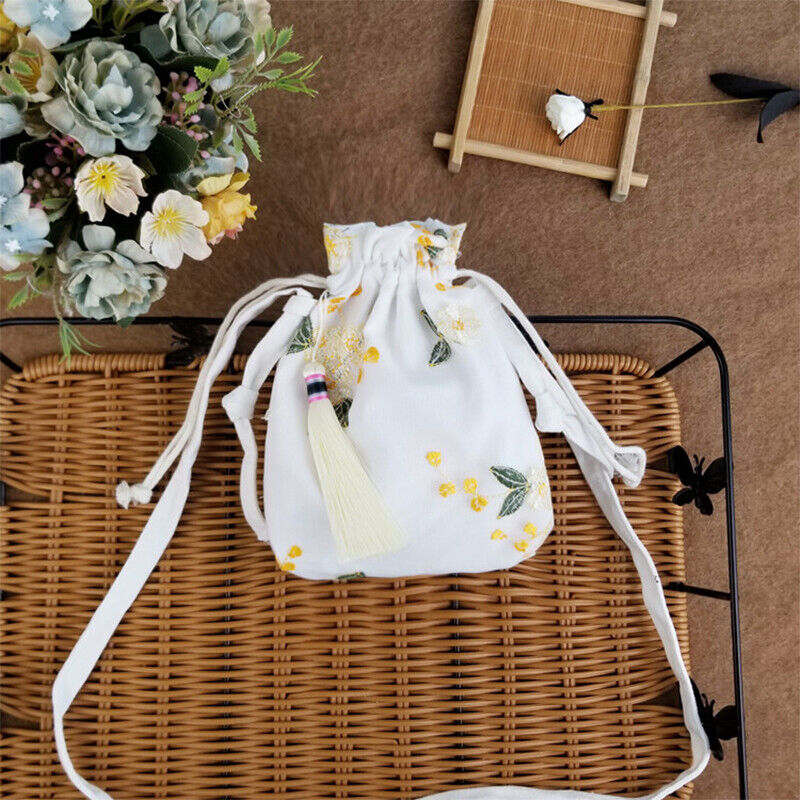Lovely Embroidered Chinese Hanfu Purse Tote Bag Wallet Handbag Change Purse