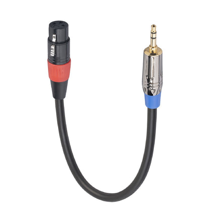3.5mm TRS Male to 3Pin XLR Female Cable Dual Layer Shielded Mic Audio Cable