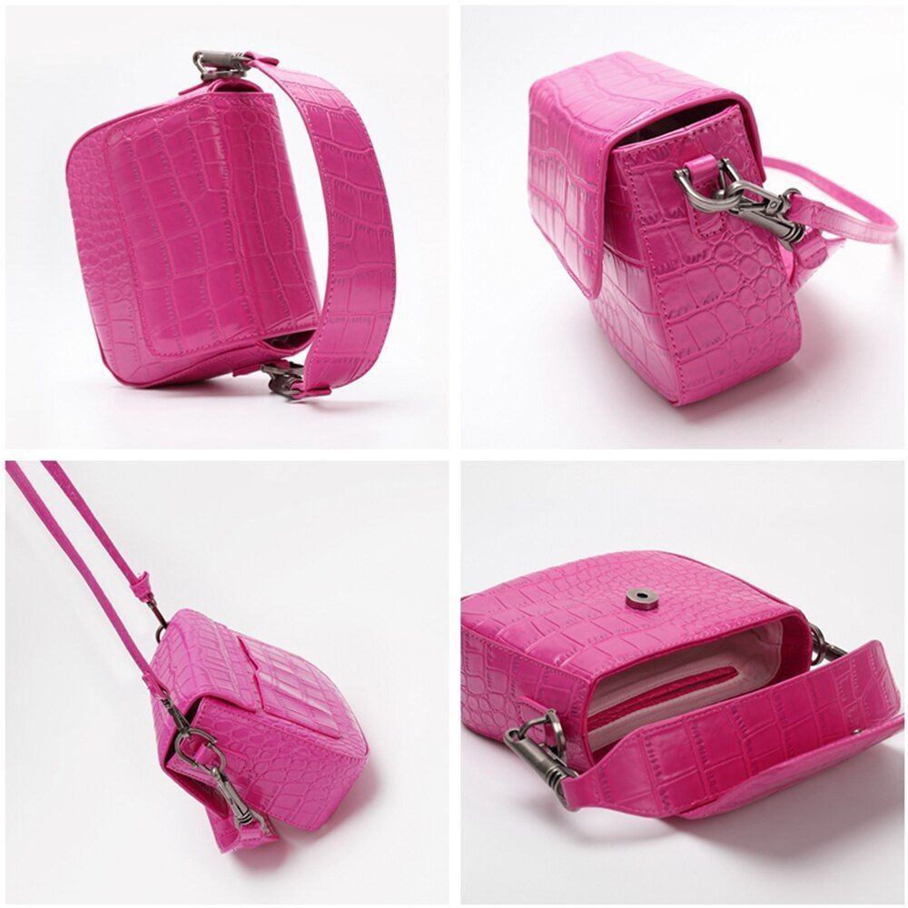 Fashionable Crocodile Pattern Handbag Shoulder Crossbody Bags Small Clutch Purse