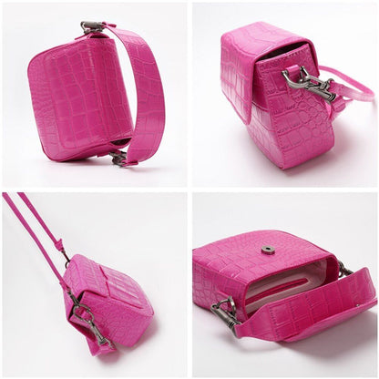 Fashionable Crocodile Pattern Handbag Shoulder Crossbody Bags Small Clutch Purse