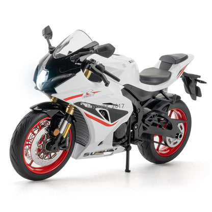 1:9 Suzuki GSX-1000R Motorcycle Model Diecast Toy Vehicle Toys for Boys White
