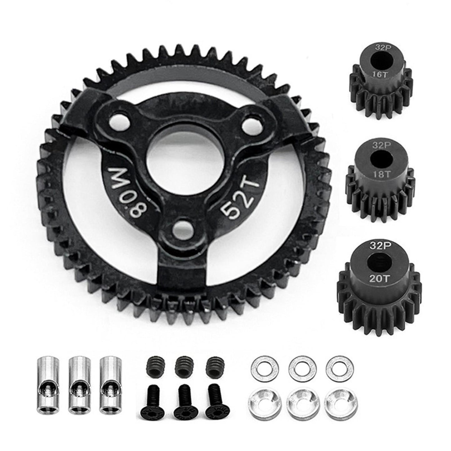 0.8M 32P Spur Gear 50T 52T 56T 60T For Traxxas Slash 2WD VXL XL-5 Bandit 1/10 F
