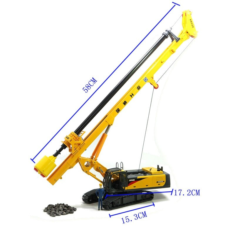 1:35 XCMG XR220 Rotary Drilling Rig Excavator Construction Machine Diecast Model