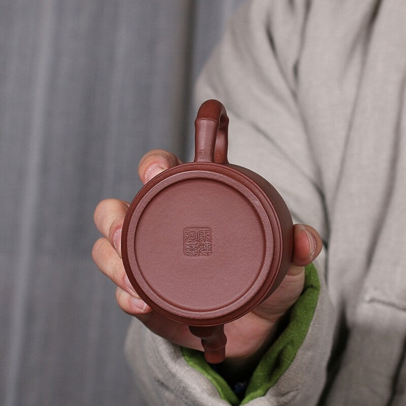 Marked Tea Pot 13 Infuser Hole Handmade Master Pot Real Yixing Zisha Purple Clay