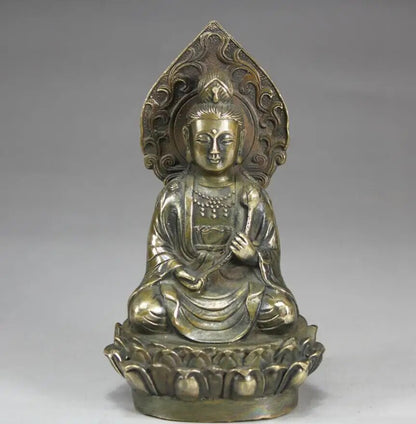 14cm copper Buddha statue trend to Bodhisattva Buddha ware Buddhist handicraft