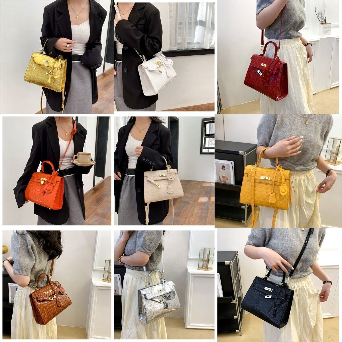 Square Tote Bag Women's High-quality Crossbody Shoulder Messenger Handbags