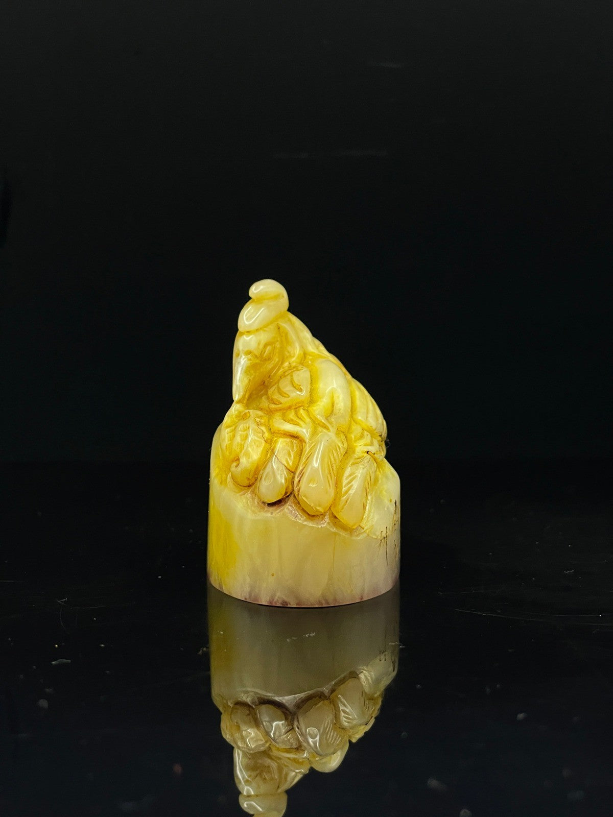 Chinese Natural Shoushan Stone Hand-carved Exquisite Phoenix Seal 31253