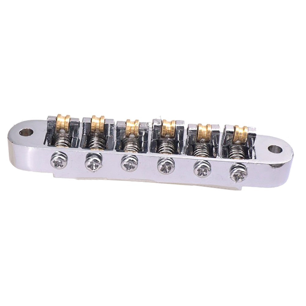 6 Roller Bridge Tremolo Saddles With Two Posts For LP EPI Electric Guitar Sliver