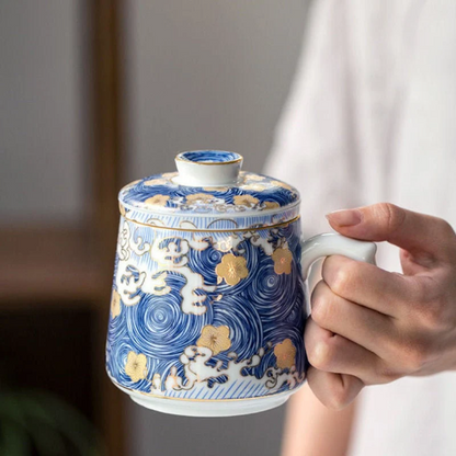 Ceramic Tea Mug Novelty Porcelain Tea Cup with Infuser