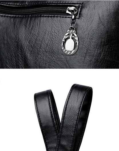 Vintage Solid Crossbody Bags Women PU Leather Luxury Shoulder Bag Large Capacity