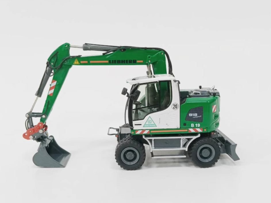 1:50 NZG LIEBHERR A918 Wheeled Excavator Gebr.Kutsch Machine Diecast Model