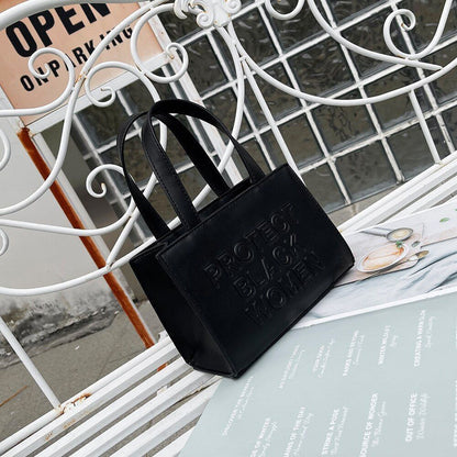 Black Tote Shoulder Bag Shopping Purses Shopper Handbag 37*27*13 CM/ 19*13*10 CM
